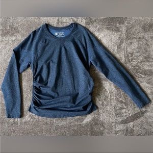 Figs Blue Maternity Salta Performance Underscrub Long Sleeve Large